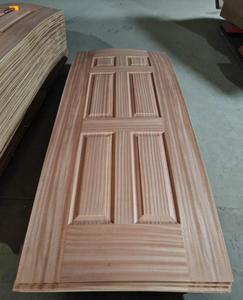 3mm 6 paneles Sepele natural/Piel de puerta de chapa de madera de roble rojo - Product Image 3