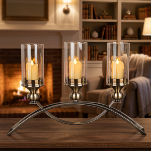 Bougeoirs élégants avec des votives en verre pour une ambiance chaleureuse Charmants bougeoirs votifs en verre parfaits pour toute occasion - Product Image 6