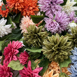 Artificial Dahlia <b>Silk</b> <b>Flower</b> Mixed Colors Realistic Wedding Decoration - Product Image 3