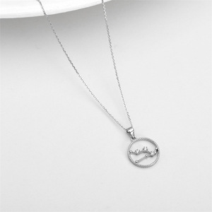 Collar con Colgante del Signo Zodiacal Tauro en Plata de Ley S925 con Circonia, Cadena Redonda para Clavícula, Estilo Coreano, Joyería de Moda, Regalo - Product Image 2