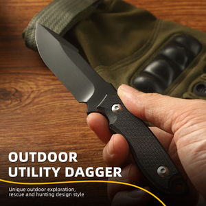 سكين عالية الجودة فائقة الحادة D2 الصلب بقاء في الهواء الطلق القاطع سكين الصيد شفرة ثابتة سكين - Product Image 4