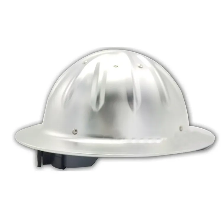 ANSI Z89 helm keselamatan aluminium untuk dewasa, helm keamanan sepeda motor dan industri dengan tali dagu
