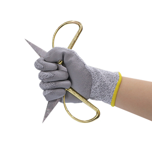 13g HPPE EN388 PU tráng lưỡi bằng chứng cắt kháng an toàn làm việc găng tay Găng tay chống cắt găng tay cấp 5 cắt găng tay bằng chứng - Product Image 5