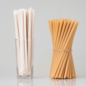 Pailles en canne à sucre jetables à base végétale de 6 mm, 8 mm, 12 mm avec logo personnalisé, certifiées BPI, pour les fêtes - Product Image 5