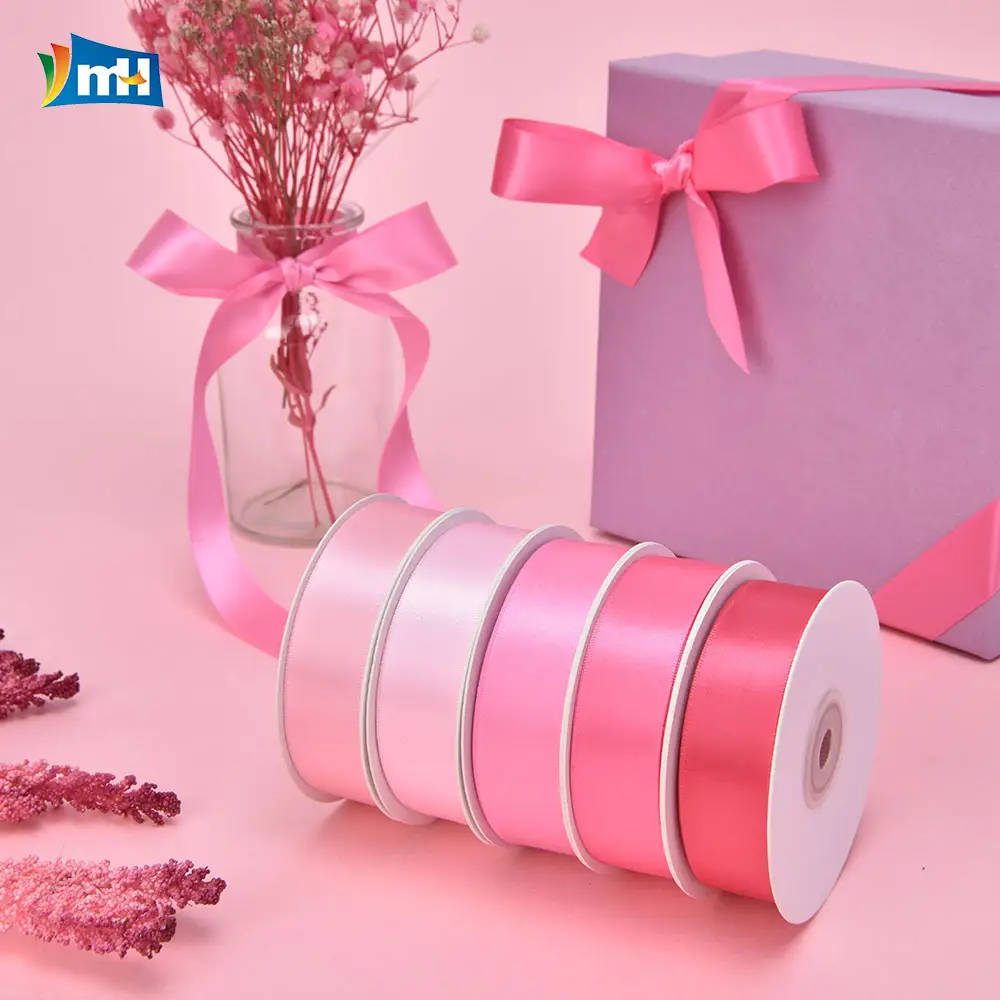 Một Mặt Hồng Matt Satin Ribbon Cho Trang Trí Đám Cưới/Làm Nơ/Gói Quà Gói