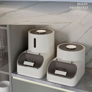 Moisture-Proof Plastic Seal Locking Lid <b>Food</b> Container Dry <b>Foods</b> Grains Bucket for Freshness Storage Boxes <b>Bins</b> - Product Image 2