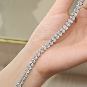 Factory wholesale price 14k 18k Gold 3-5mm Tennis Bracelet Lab Grown Diamond Tennis Chain - Product Image 2