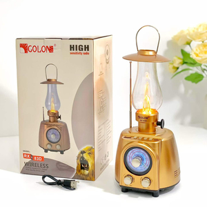 Altavoz Bluetooth RX-83D Retro con Lámpara de Llama, Altavoz de Radio Vintage con Radio <span class=keywords><strong>AM</strong></span> FM SW Multibanda para Decoración del Hogar - Product Image 2