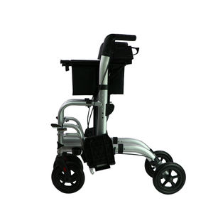 Medico pieghevole in alluminio sedia a rotelle deambulatore con poggiapiedi peso leggero mobilità walker - Product Image 5
