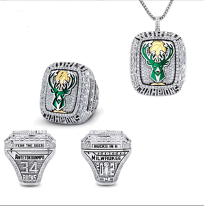 Ilwaukee-Anillo de campeón ucks para adolescentes, anillo abierto superior de baloncesto, recuerdos de club nocturno, 2021 - Product Image 1