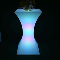 Table de cocktail rechargeable en LLDPE, 16 couleurs, étanche IP65, table de bar LED lumineuse pour les fêtes