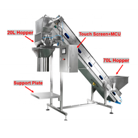 Machine d'emballage automatique de pesage de charbon de bois en cubes de maille pour oignons et pommes de terre de 5 kg, convoyeur à bande, peseur linéaire