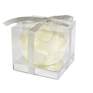 Candele Decorative Bianche a Forma di Rosa Lucida - Product Image 2