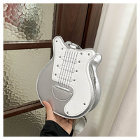Nouveau Sac Bandoulière Créatif de Luxe en Forme de Guitare 2026 pour Femmes, en Cuir PU avec Large Sangle, Sac à Main en Forme de Guitare