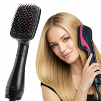 Sèche-cheveux ionique professionnel à massage chaud, avec flux d'air concentré, vent froid et chaud pour une coiffure de salon exquise et durable