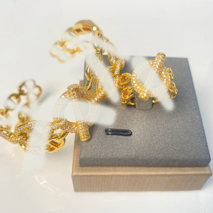 مجوهرات مصمم مورِّد علامات تجارية شهيرة فاخرة مطلية بالذهب الحقيقي مقاومة للماء راقية رائجة أزياء مكتنزة وخاتم - Product Image 4