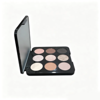 Palette de fards à paupières à haute pigmentation 9 couleurs, fard à paupières mat naturel, paillettes avec miroir, produit cosmétique, vente en gros, maquillage personnalisé