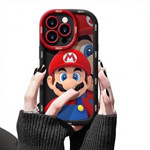 Coque de téléphone portable en silicone antichoc avec motif dessin animé Mario pour iPhone 17, iPhone 14 Pro Max, iPhone 15 Plus, iPhone 13 - Product Image 2