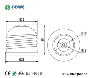 Chất lượng cao E26-E11 đèn cơ sở Adapter chuyển đổi Nhôm + Nhựa vít Loại ổ cắm chủ sử dụng trong nhà Bảo hành 2 năm - Product Image 3