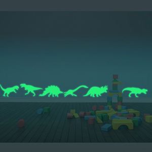 Autocollants muraux décoratifs lumineux créatifs en forme de dinosaure, 9 pièces, décor lumineux qui brille dans la nuit, autocollants muraux amovibles en vinyle pour bébé - Product Image 5