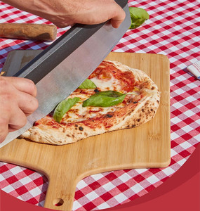 Soporte Grande Multicapa Perforado para Bandeja de <span class=keywords><strong>Pizza</strong></span>, Juego de Soportes Antiadherentes de Bambú para Pala de <span class=keywords><strong>Pizza</strong></span>, para Cocina y Restaurante - Product Image 4
