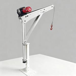 Mini grue de levage CE avec bras repliable, grue portable légère avec palan électrique pour le levage de machines de remorques de camions marins - Product Image 5