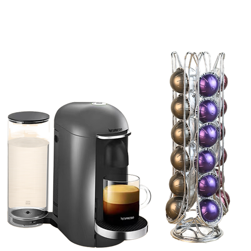Supporto In Legno Di Faggio Per Ricarica Capsule Nespresso Vertuo - Riutilizzabile, Portatile E Facile Da Pulire