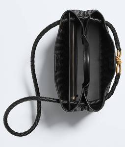 Bottega BV <b>Small</b> Andiamo Top handle bag in supple Intrecciato leather with signature knot detail and <b>sliding</b> cross-body Veneta - Product Image 3
