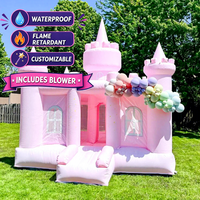 Château gonflable Princesse, Dolphin, Dinosaure, Licorne, en PVC, motif dessin animé, 15x15 pieds, taille moyenne