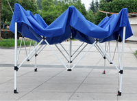 Nueva Carpa Plegable Tipo Gazebo Roja con Paredes Laterales y Ventanas, Estructura Resistente, Carpa para Ferias Comerciales y Eventos