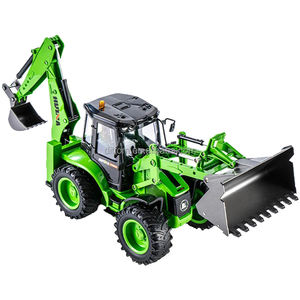 Huina 1579 1/14 2.4G 9CH RC 2in1 chargeur-pelle Bulldozer pelle rétrocaveuse camion d'ingénierie - Product Image 4