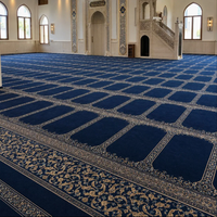 Tapis de mosquée fabriqués à la machine, résistants à la décoloration pendant 20-30 ans, 100% nylon, confortables, tapis de mosquée du mur au mur