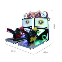 Nouvelle machine de jeu d'arcade de course de moto pour deux joueurs, simulateur d'intérieur à monnayeur
