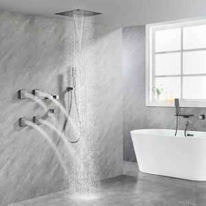 Smart Concealed Led <strong>Shower</strong> System Wall Mounted Chrome Concealed Bathtub <strong>Shower</strong> Mixer Faucets - Product Image 2