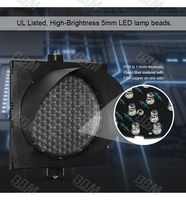 Pemasok Lampu Lalu Lintas Dia.400mm(16inci) Lampu Lalu Lintas LED Bola Merah dengan Lensa Jaring Laba-laba