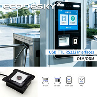 Module de lecteur de codes-barres NFC QR Code EMT6652BRF Linux avec verre trempé résistant à l'usure