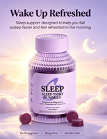 Gummies pour le sommeil avec 5 mg de mélatonine, baies d'églantier, magnésium, L-théanine, camomille et lavande, aide au sommeil nocturne sans médicaments