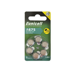 Купить Eunicell 1,4 вольт батареи для слуховых аппаратов 675 A675 - Product Image 2