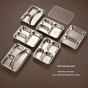 Vassoio <span class=keywords><strong>Quadrato</strong></span> in Acciaio Inox per Servire Cibo, Piatto per Ristorante, Cucina, Buffet, Vassoio Metallico per Alimenti - Product Image 6