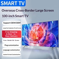 Televisor Inteligente LED de 70 Pulgadas de Alta Definición, Pantalla Plana sin Marco, Frecuencia de Actualización de 60 Hz, Televisor Inteligente Android con WiFi Inalámbrico
