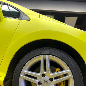 Precio al por mayor de fábrica, PVC, PET, <span class=keywords><strong>extinción</strong></span>, amarillo limón, pegatina para carrocería de vehículo, envoltura de coche, <span class=keywords><strong>película</strong></span> de vinilo amarilla - Product Image 4