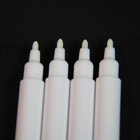 Stylo UV double tête OEM et stylo bille standard avec torche UV intégrée au dessus du stylo, marqueur textile à message secret magique, encre textile effaçable