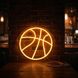 Glowing Basketball Neon Decor LED Neon <b>Signs</b> for Home Office Shops Mall Hotels Companies-Touch Control Wedding & Bar Decor - Product Image 4