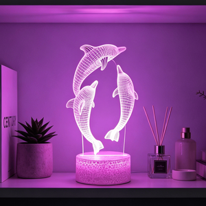 Bedroom Small LED Lamp Holder Night Light Battery Eco-friendly CE Modern 3D Acrylic LED Cordless Sleep Lamp for Kids - Product Image 4