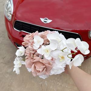 MSFAME Nuevo Personalizado Hecho a Mano <span class=keywords><strong>de</strong></span> Alta Calidad <span class=keywords><strong>Ramo</strong></span> <span class=keywords><strong>de</strong></span> Boda Nupcial Real Touch Ramos <span class=keywords><strong>de</strong></span> <span class=keywords><strong>Rosas</strong></span> - Product Image 1