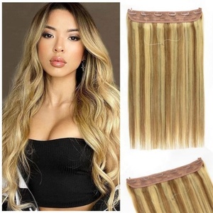 Extensions de cheveux humains à clips sans couture, lisses et soyeuses, double trame, vierges, Remy, une seule pièce, fabrication directe d'usine ISWEET - Product Image 2