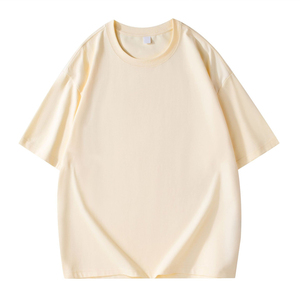 T-shirts décontractés amples à manches courtes en coton pour hommes et femmes, fabriqués en Chine – Hauts d'été à manches courtes pour hommes et femmes - Product Image 3