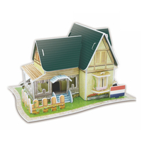 Juya — Puzzle 3D en mousse, pour enfants, modèle boulanger, maison, 22 pièces