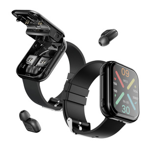 Auriculares T1 para Reloj Inteligente 2 en 1, TWS, Pantalla IPS Cuadrada, Resistentes al Agua, para Ejercicio - Product Image 1