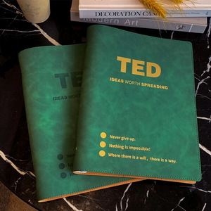 TED Talk trascrizione B5 libro copertina in pelle staccabile taccuino per studenti universitari per <span class=keywords><strong>esercizi</strong></span> e compiti - Product Image 4